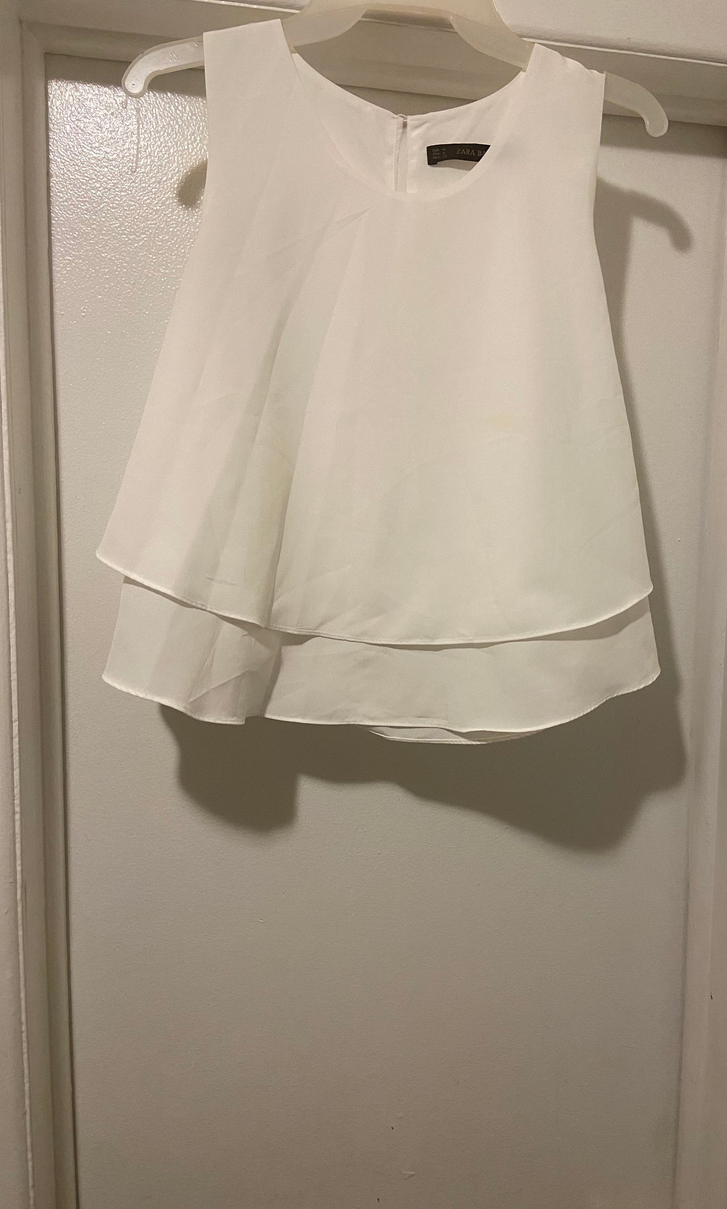 Sleeveless Swing Top White