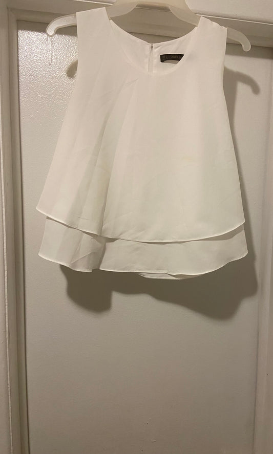 Sleeveless Swing Top White